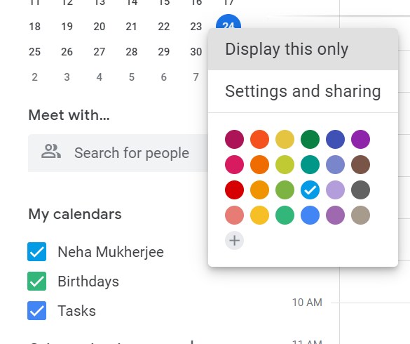 customize google calendar color