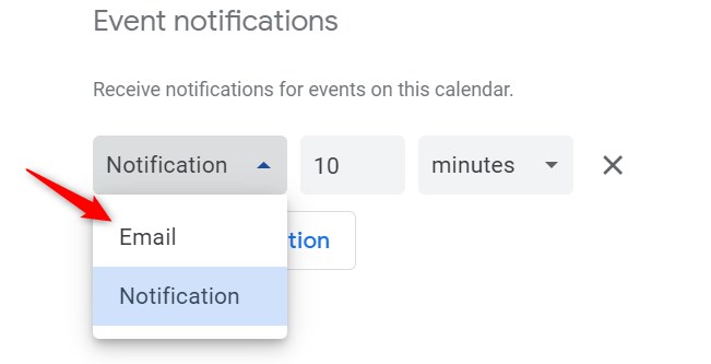 email notifications