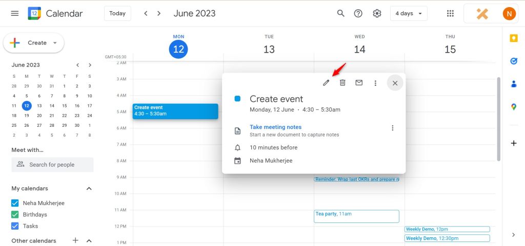 edit google calendar event