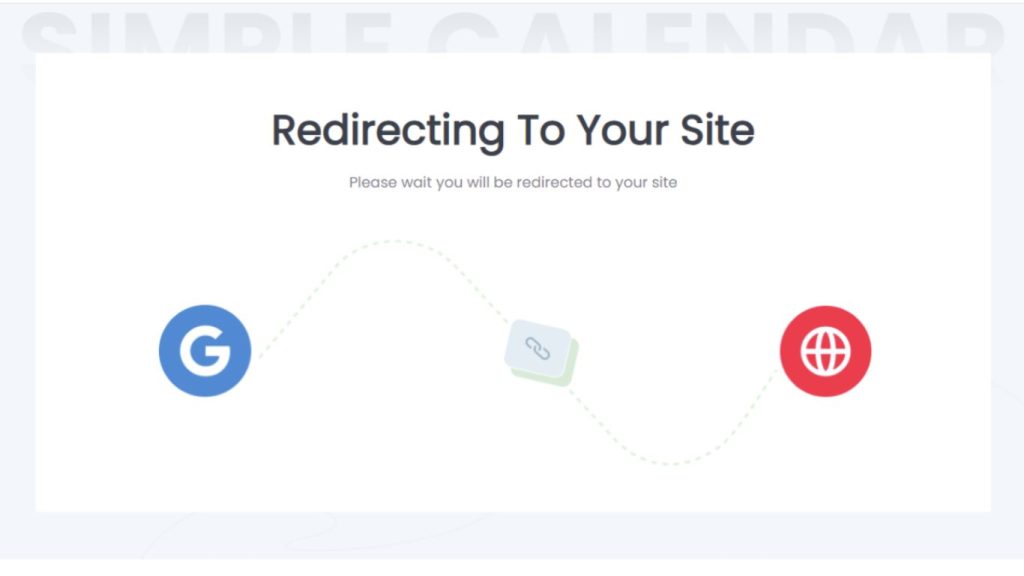 Redirecting to your site