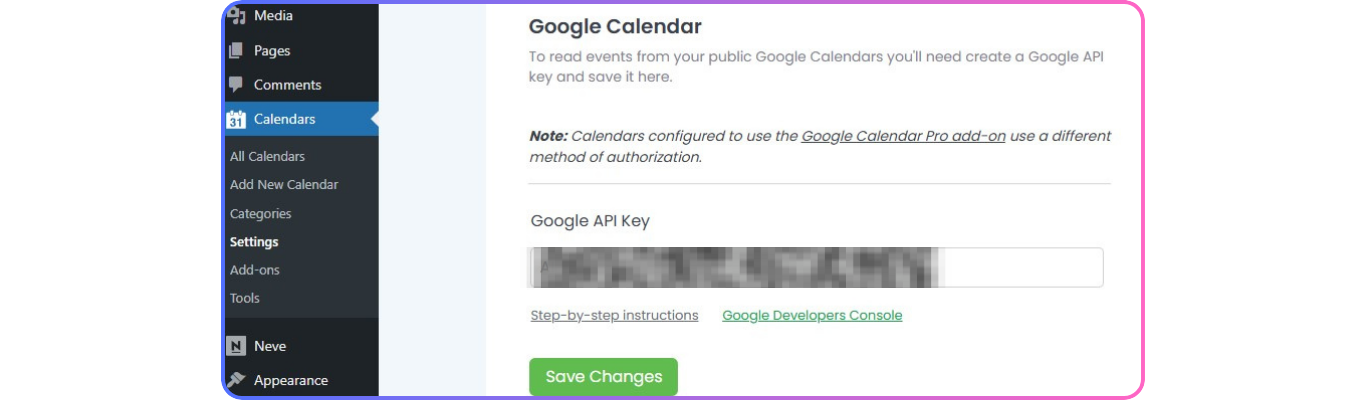 google api key