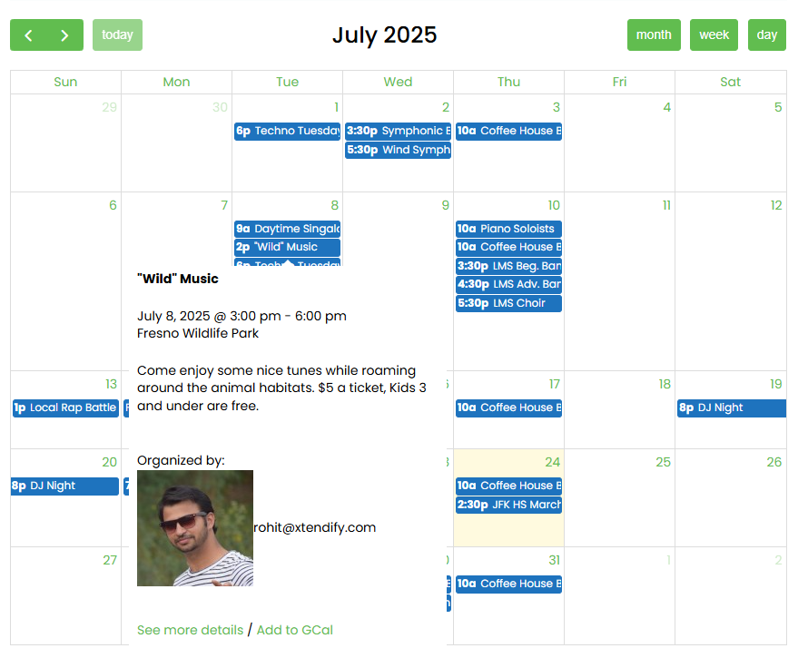 best school calendar wordpress plugin events preview