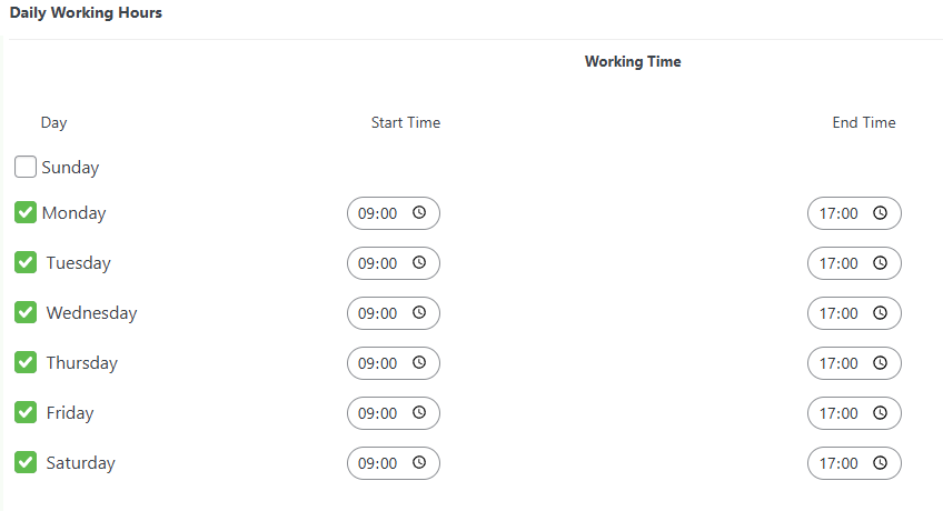 simple calendar book an appointment addon