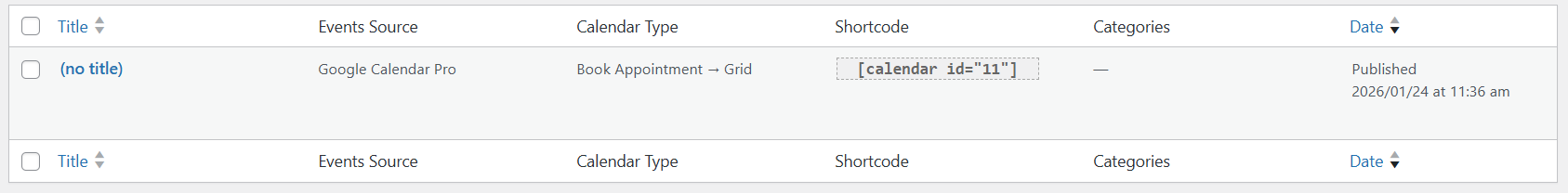embed teachers calendar with simple calendar shortcode