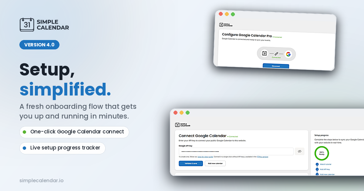 UPDATE | Getting started easily with Simple Calendar v4
