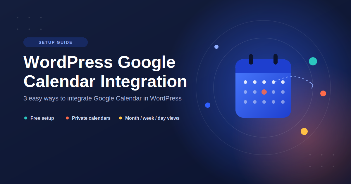 wordpress plugin for google calendar integration guide