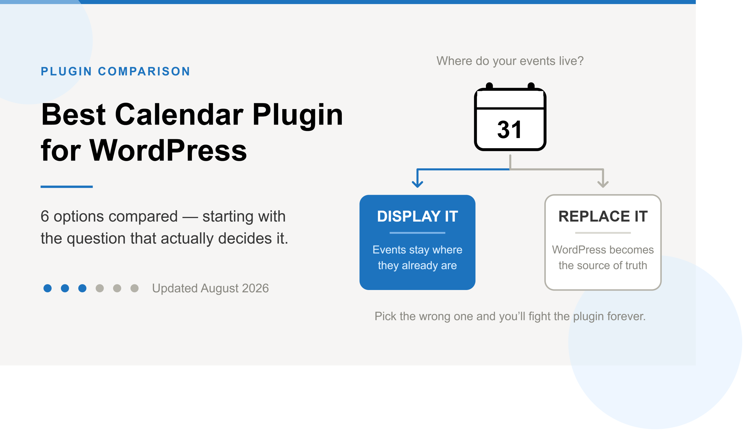 comparison chart: best WordPress Google Calendar plugin options for 2026