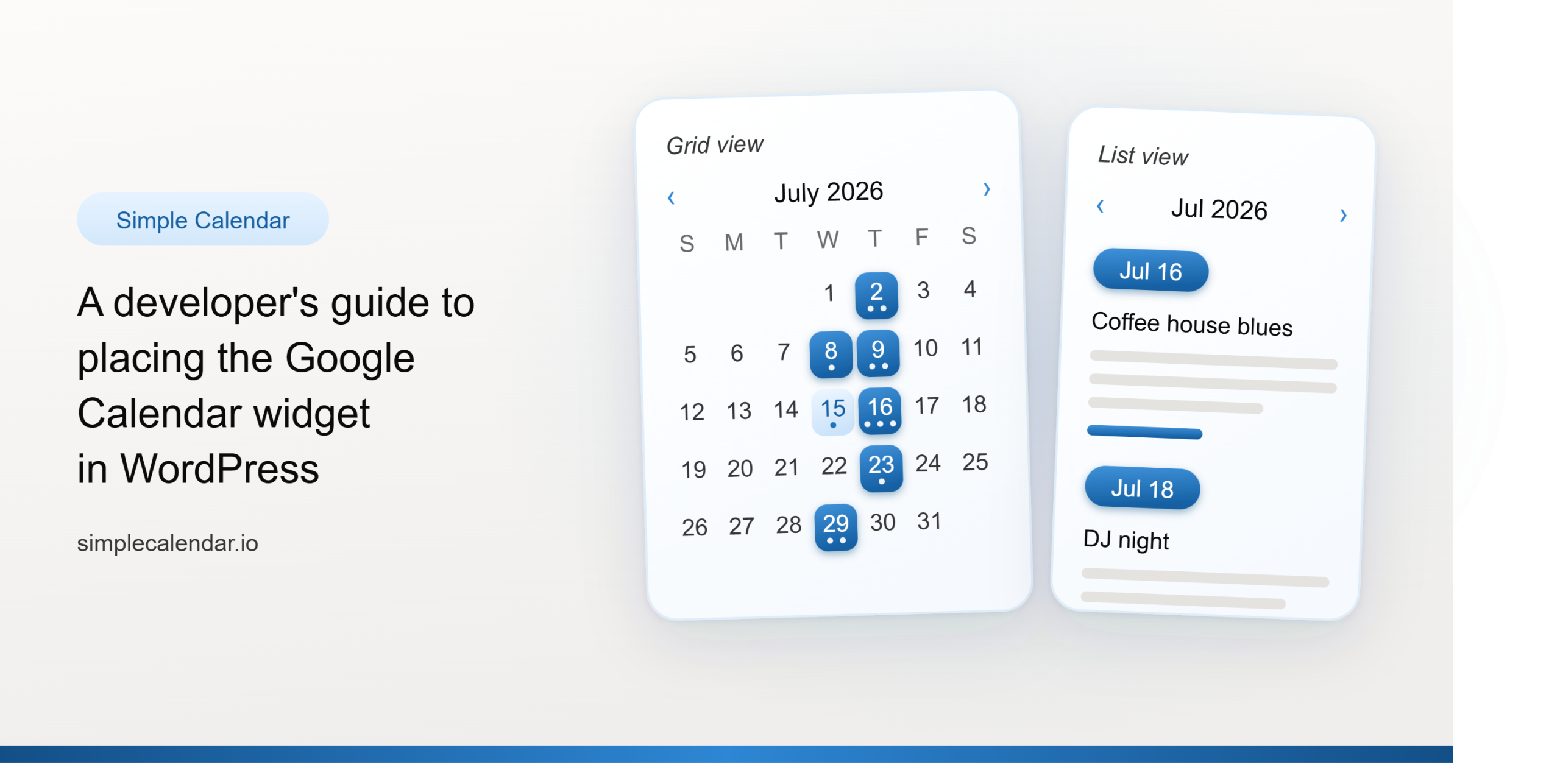 Google Calendar widget for WordPress: A developer’s guide