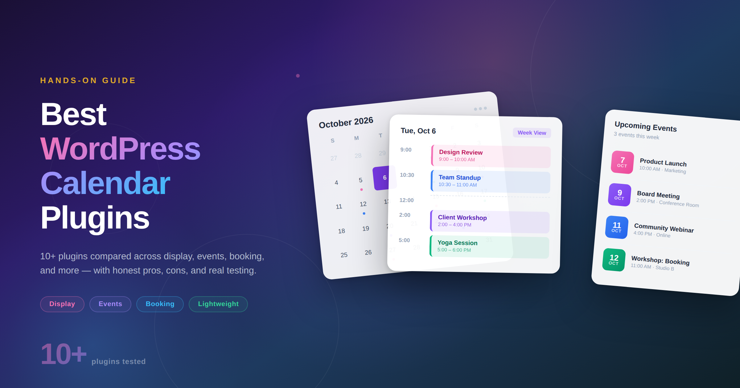 top wordpress calendar plugins compared by use case and feature to feature